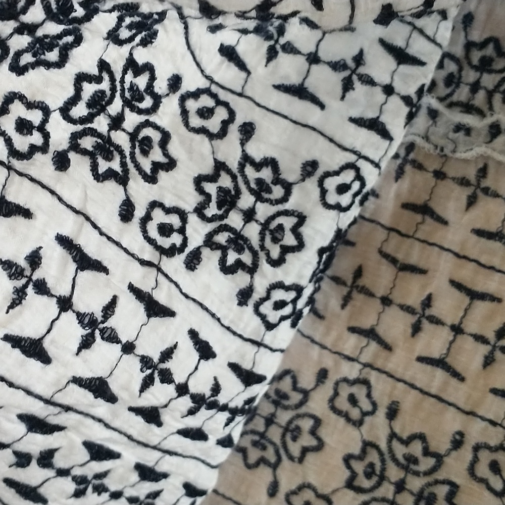 LOFT Sheet Embroidered Keyhole Top - Picture 6 of 6